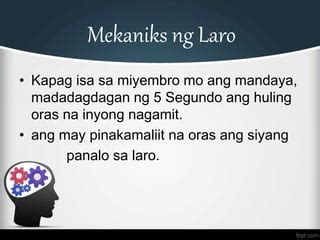 mekaniks ng laro